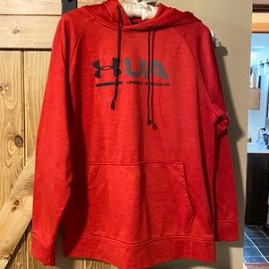 Red S under armor hoodie